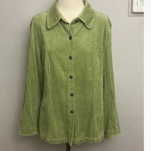 1-14 North Style Green jacket Shacket Corduroy Medium